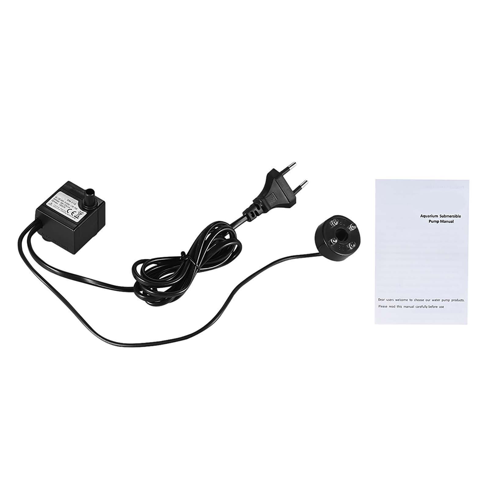 180L/H 2.5W Submersible Water Pump With 4 LED Light Ultra Quiet For Pond Aquarium Fish Tank Tabletop Fountain Hydroponics 4.9ft різнокольоровий
180L/H 2.5W Submersible Water Pump With 4 LED Light Ultra Quiet For Pond Aquarium Fish Tank Tabletop Fountain Hydroponics 4.9ft різнокольоровий