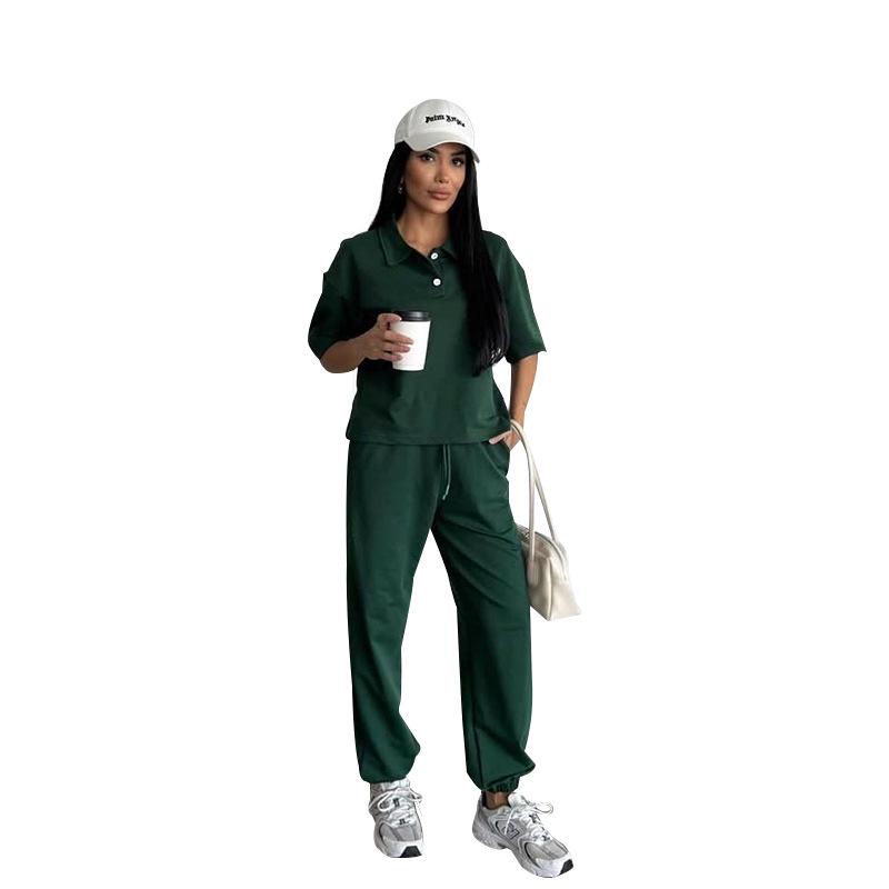Spring/Summer Women s Fashion: Solid Color Lapel Short Sleeve Half-Button Cardigan Top & Casual Skinny Pants Set. L темно-зеленого
Spring/Summer Women s Fashion: Solid Color Lapel Short Sleeve Half-Button Cardigan Top & Casual Skinny Pants Set. L темно-зеленого