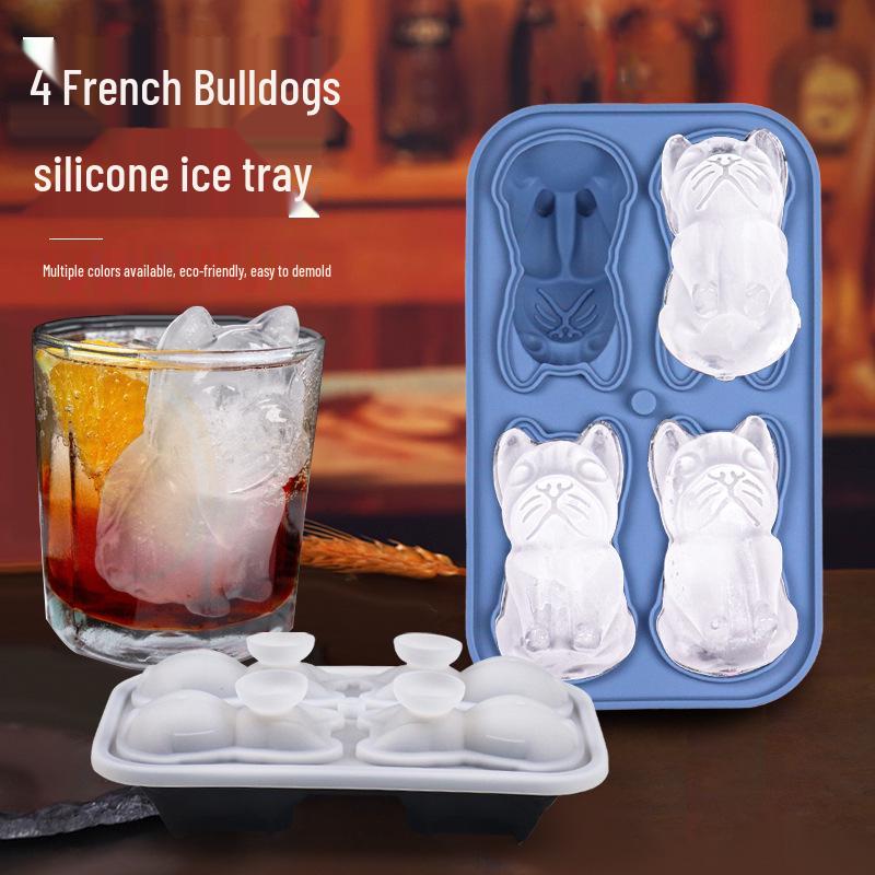 Силиконовая форма для льда в виде французского бульдога для напитков розовый
Силиконовая форма для льда в виде французского бульдога для напитков розовый