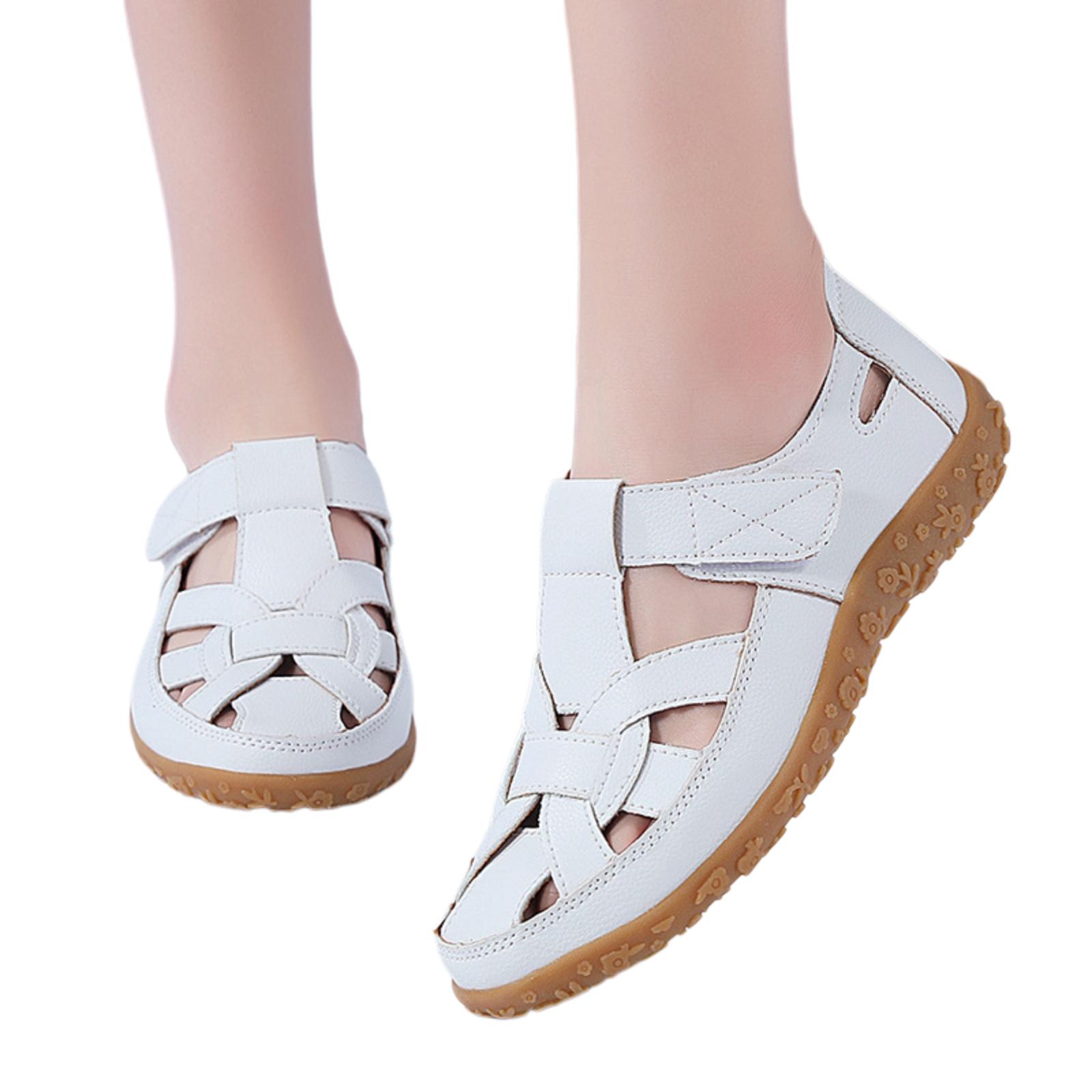 Women s flat leather sandals, women s flat strappy sandals, beach shoes, breathable sandals 46 білий
Women s flat leather sandals, women s flat strappy sandals, beach shoes, breathable sandals 46 білий