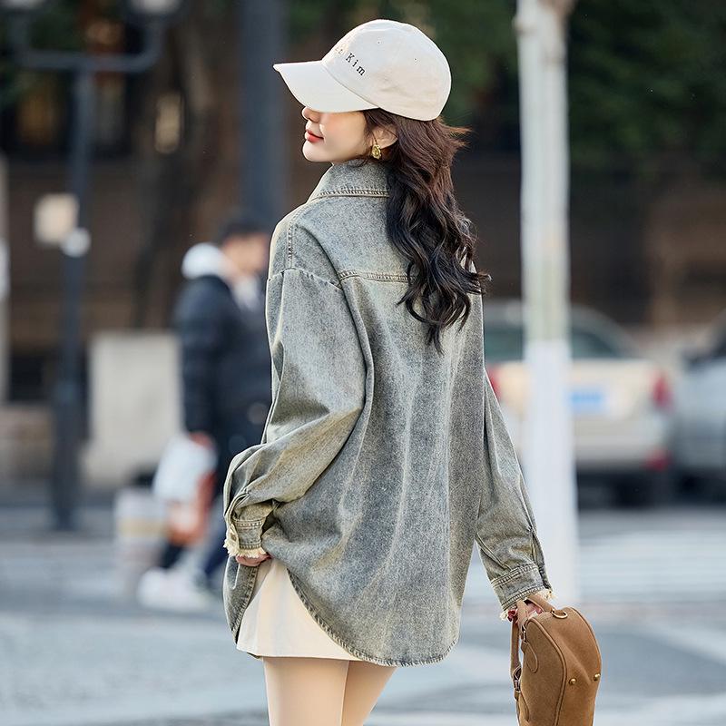 2025 Spring Women s Retro Denim Jacket: Long Sleeve, Turn-Down Collar, Loose Fit, Distressed with Belt (Y2508) L (110-120 jin)
2025 Spring Women s Retro Denim Jacket: Long Sleeve, Turn-Down Collar, Loose Fit, Distressed with Belt (Y2508) L (110-120 jin)