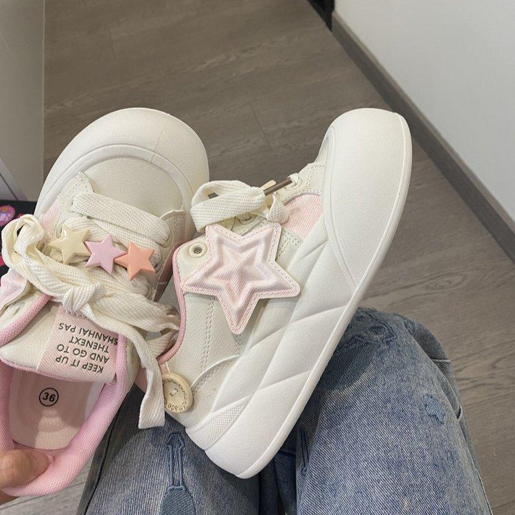 2024 new summer little white shoes female cute platform casual versatile milk huhu big head bread shoes round head board shoes 40 рожевий
2024 new summer little white shoes female cute platform casual versatile milk huhu big head bread shoes round head board shoes 40 рожевий