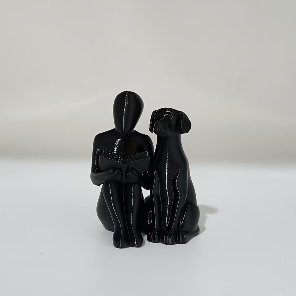 Eternal Friendship: People Reading Books and Puppies Sculpture, Suitable Living Room, Car, Study/Bookshelf Gift for Friends чорний
Eternal Friendship: People Reading Books and Puppies Sculpture, Suitable Living Room, Car, Study/Bookshelf Gift for Friends чорний