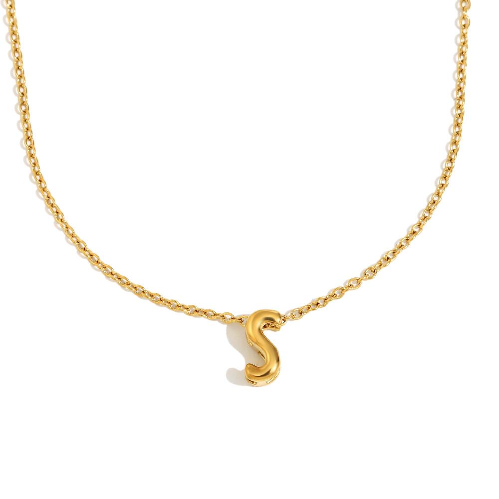 CARLIDANA Dainty Gold Plated Stainless Steel Initial Letter Pendant Necklace Trendy Fashionable Engagement Jewelry Set Women Gold&45 cm
CARLIDANA Dainty Gold Plated Stainless Steel Initial Letter Pendant Necklace Trendy Fashionable Engagement Jewelry Set Women Gold&45 cm
