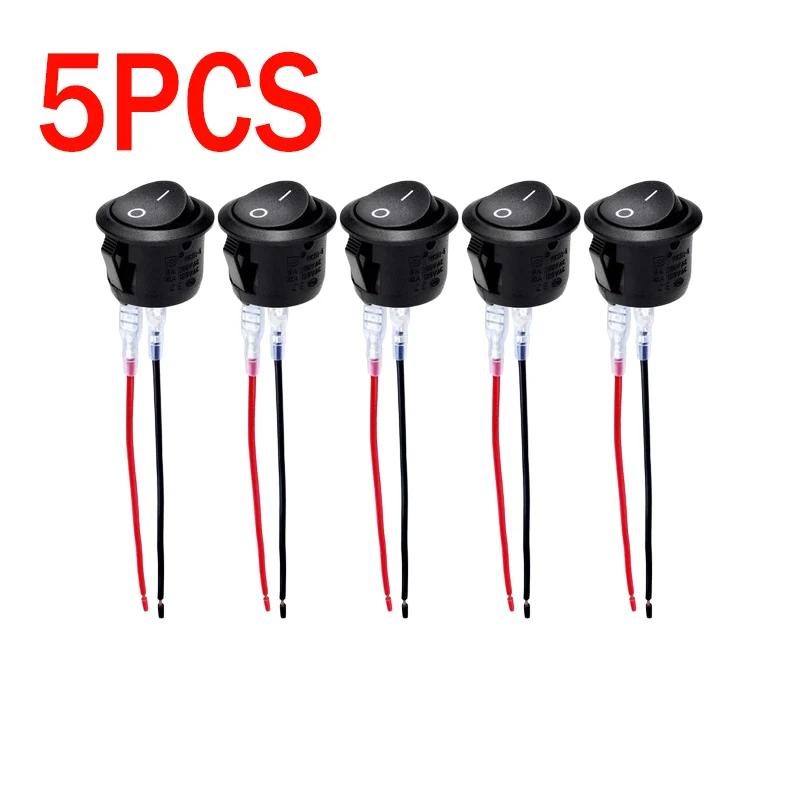 10/5PCS ON/OFF Round Rocker Switch MINI Toggle Switch 2 Pin SPST Push Button Switch 12V 24V 20MM with Wires for Auto Car RV Boat
10/5PCS ON/OFF Round Rocker Switch MINI Toggle Switch 2 Pin SPST Push Button Switch 12V 24V 20MM with Wires for Auto Car RV Boat