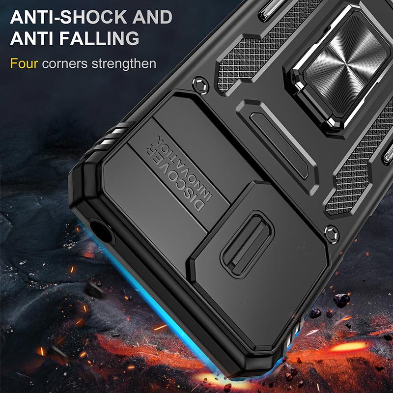 Armor Series For Motorola Moto G54 5G Case PC+TPU Kickstand Phone Cover with Slide Lens Protector Black
Armor Series For Motorola Moto G54 5G Case PC+TPU Kickstand Phone Cover with Slide Lens Protector Black