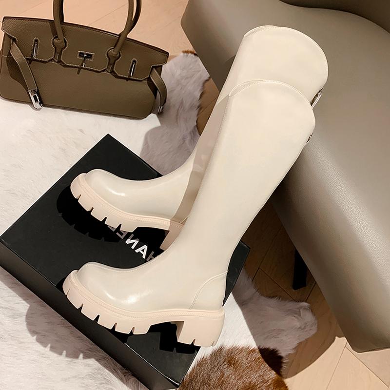 Женские высокие сапоги, весенне-осенние женские сапоги, водонепроницаемые сапоги до колена на платформе с круглым носком, современные сапоги из лакированной кожи 39 бежевый
Женские высокие сапоги, весенне-осенние женские сапоги, водонепроницаемые сапоги до колена на платформе с круглым носком, современные сапоги из лакированной кожи 39 бежевый