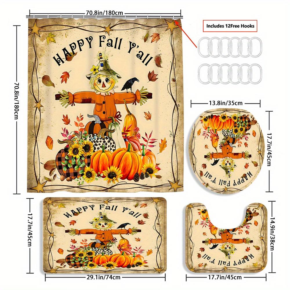 Набор из 4 предметов: шторка для душа для ванной, синяя, пугало, тыква, подсолнух, занавеска для ванной с 12 крючками, коврики с противоскользящим покрытием, коврик для крышки унитаза, перегородка для ванной 4pcs-full set
Набор из 4 предметов: шторка для душа для ванной, синяя, пугало, тыква, подсолнух, занавеска для ванной с 12 крючками, коврики с противоскользящим покрытием, коврик для крышки унитаза, перегородка для ванной 4pcs-full set