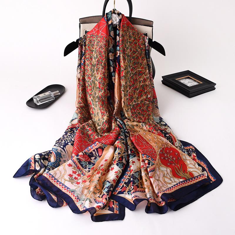 Женская длинная шаль с принтом, весенне-осенний шарф из искусственного шелка темно-синий
Женская длинная шаль с принтом, весенне-осенний шарф из искусственного шелка темно-синий