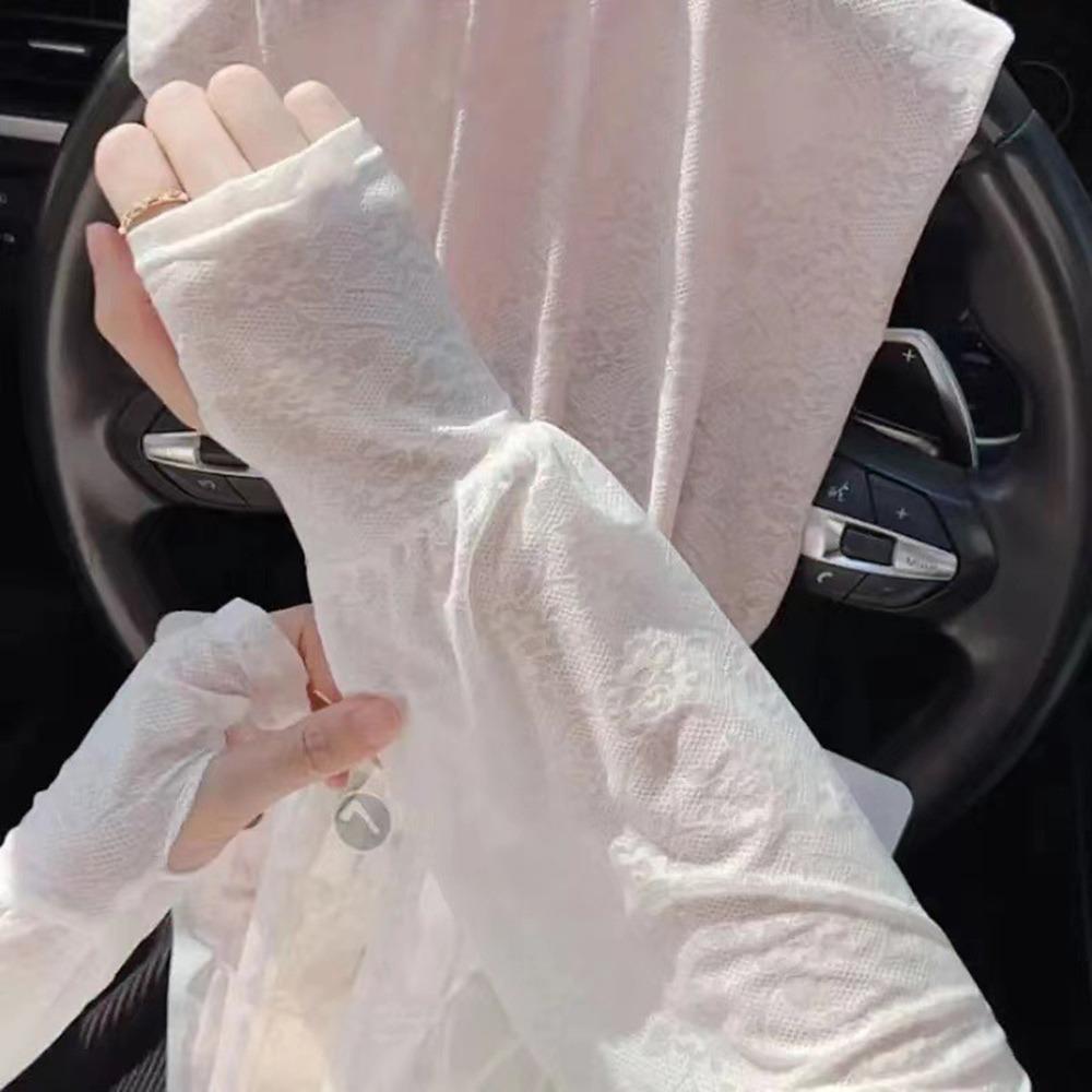 Long Driving Sleeve Lace Sunscreen Sleeves Fashion Arm Glove Sleeves Summer білий
Long Driving Sleeve Lace Sunscreen Sleeves Fashion Arm Glove Sleeves Summer білий