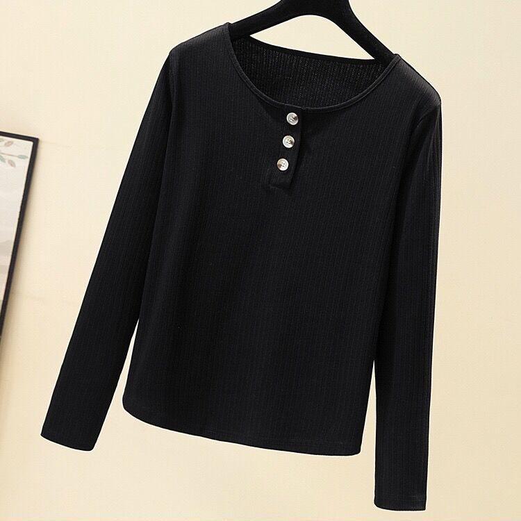 Женская базовая рубашка с длинным рукавом и круглым вырезом большого размера - Осенняя универсальная свободная посадка L (90-120 jin)
Женская базовая рубашка с длинным рукавом и круглым вырезом большого размера - Осенняя универсальная свободная посадка L (90-120 jin)