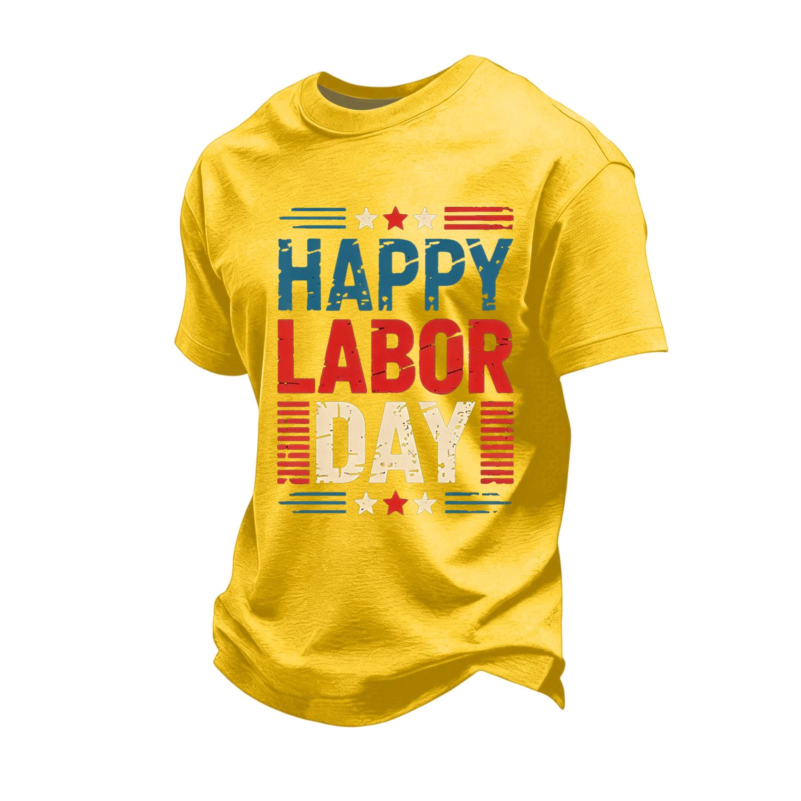 Men s Casual Loose Fit Short Sleeve T-Shirt Labor Day Graphic Print Crew Neck Comfortable Cotton Top M жёлтый
Men s Casual Loose Fit Short Sleeve T-Shirt Labor Day Graphic Print Crew Neck Comfortable Cotton Top M жёлтый