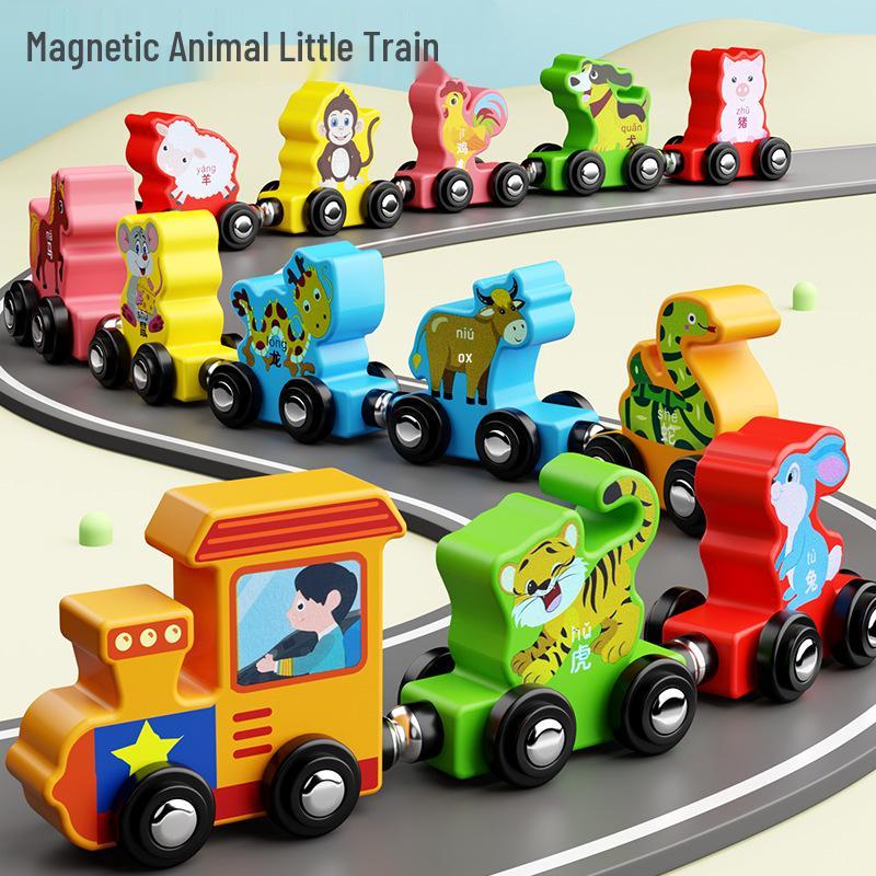 Wooden Montessori Puzzle: Magnetic Train with Numbers, Zodiac Signs, Letters & Fruits for Early Education and Brain Training
Wooden Montessori Puzzle: Magnetic Train with Numbers, Zodiac Signs, Letters & Fruits for Early Education and Brain Training