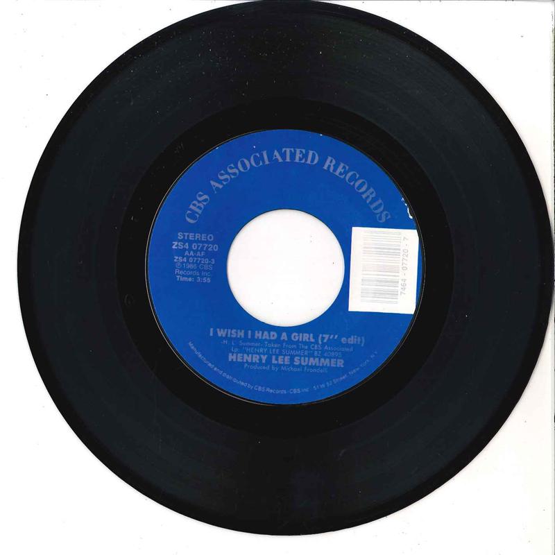 7inch Record HENRY LEE SUMMER - I Wish I Had A Girl / Wing Tip Shoe ZS407720 CBS ASSOCIATED 1986 US Rock Used
7inch Record HENRY LEE SUMMER - I Wish I Had A Girl / Wing Tip Shoe ZS407720 CBS ASSOCIATED 1986 US Rock Used