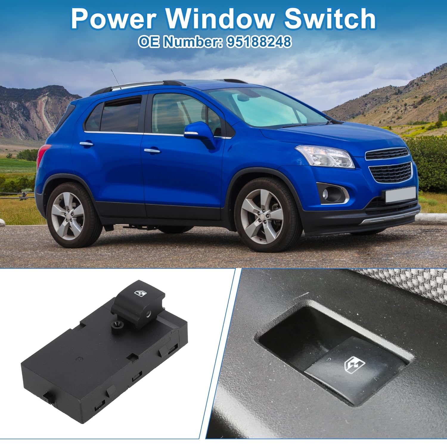 Power Window Switch No.95188248 Window Control Switch for Chevrolet Sonic Trax 2013-2016 Black
Power Window Switch No.95188248 Window Control Switch for Chevrolet Sonic Trax 2013-2016 Black