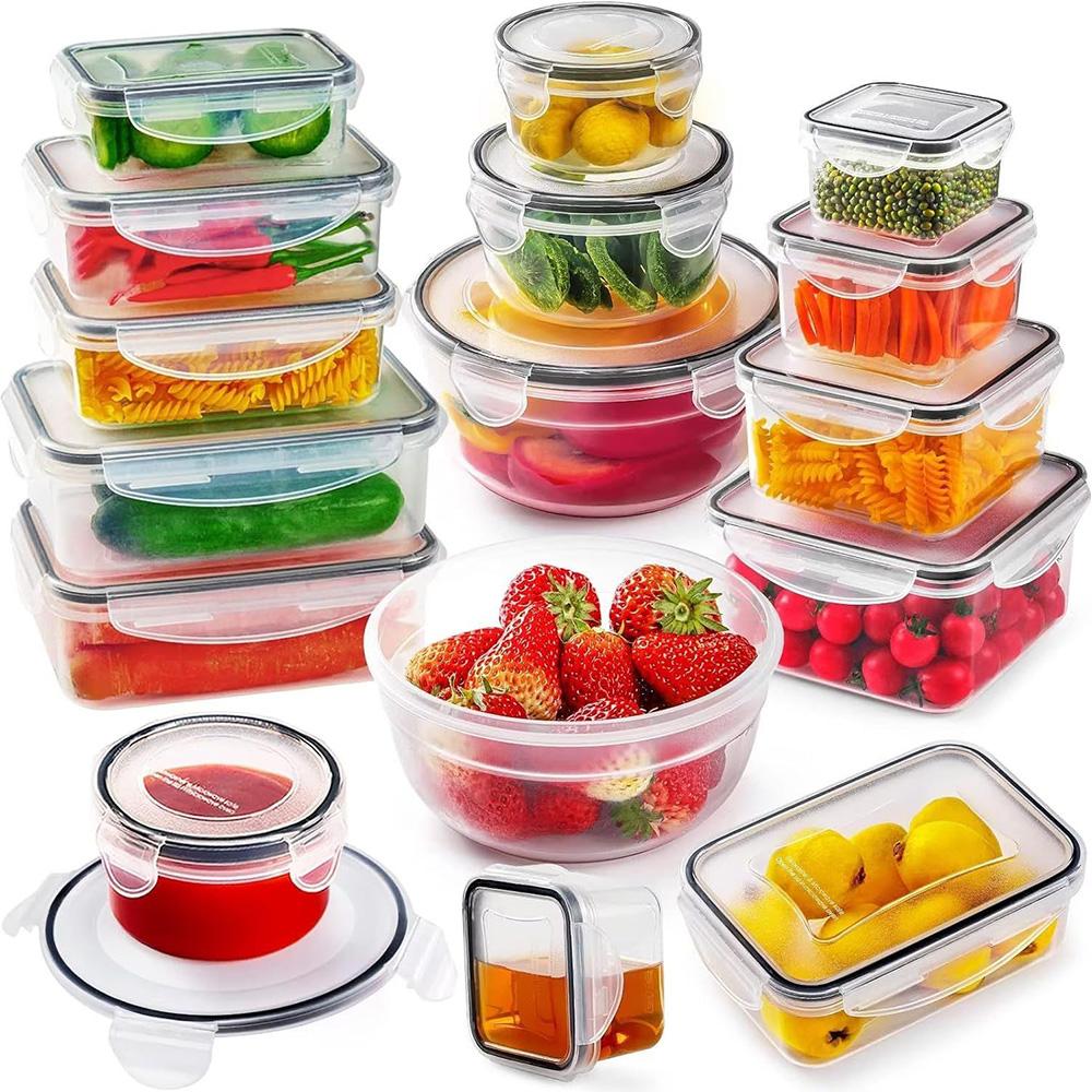 24Pcs/Set Kitchen Food Storage Jars Airtight Clear PP Containers with Lid (BPA-Free,FDA/LFGB/FCM Certified) Type A
24Pcs/Set Kitchen Food Storage Jars Airtight Clear PP Containers with Lid (BPA-Free,FDA/LFGB/FCM Certified) Type A