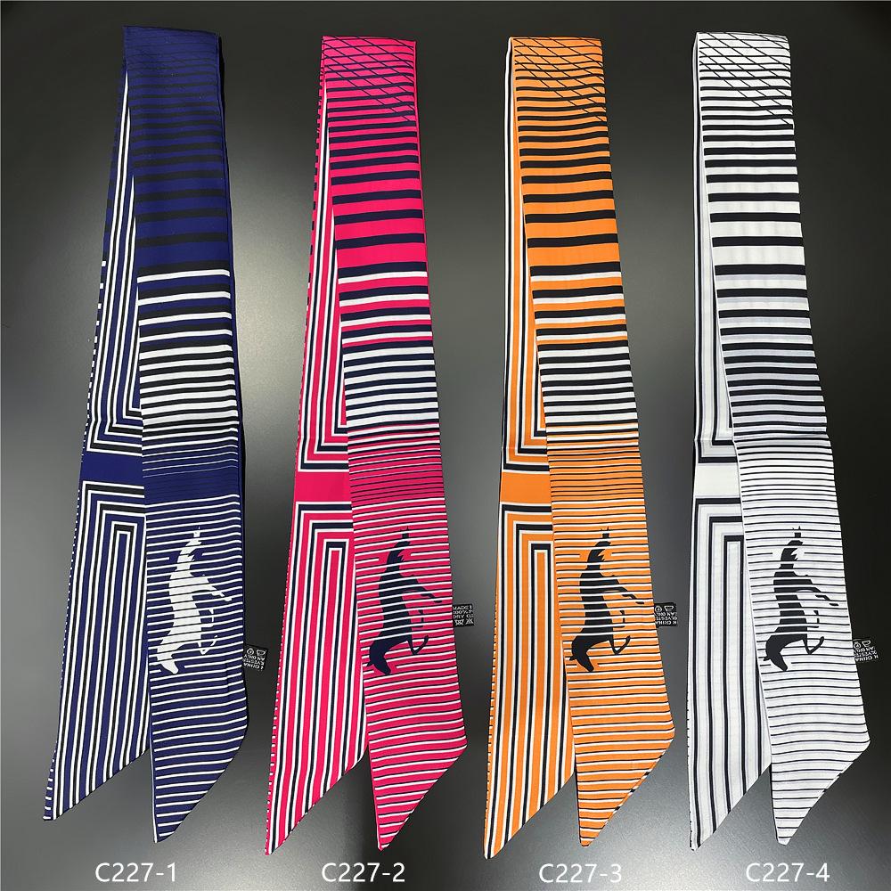 Stripe Horse Print Summer Scarf 2024 Design Women Skinny Bag Scarves Hair Band Neck Brand Silk Scarf Ladies Foulard Headband
Stripe Horse Print Summer Scarf 2024 Design Women Skinny Bag Scarves Hair Band Neck Brand Silk Scarf Ladies Foulard Headband