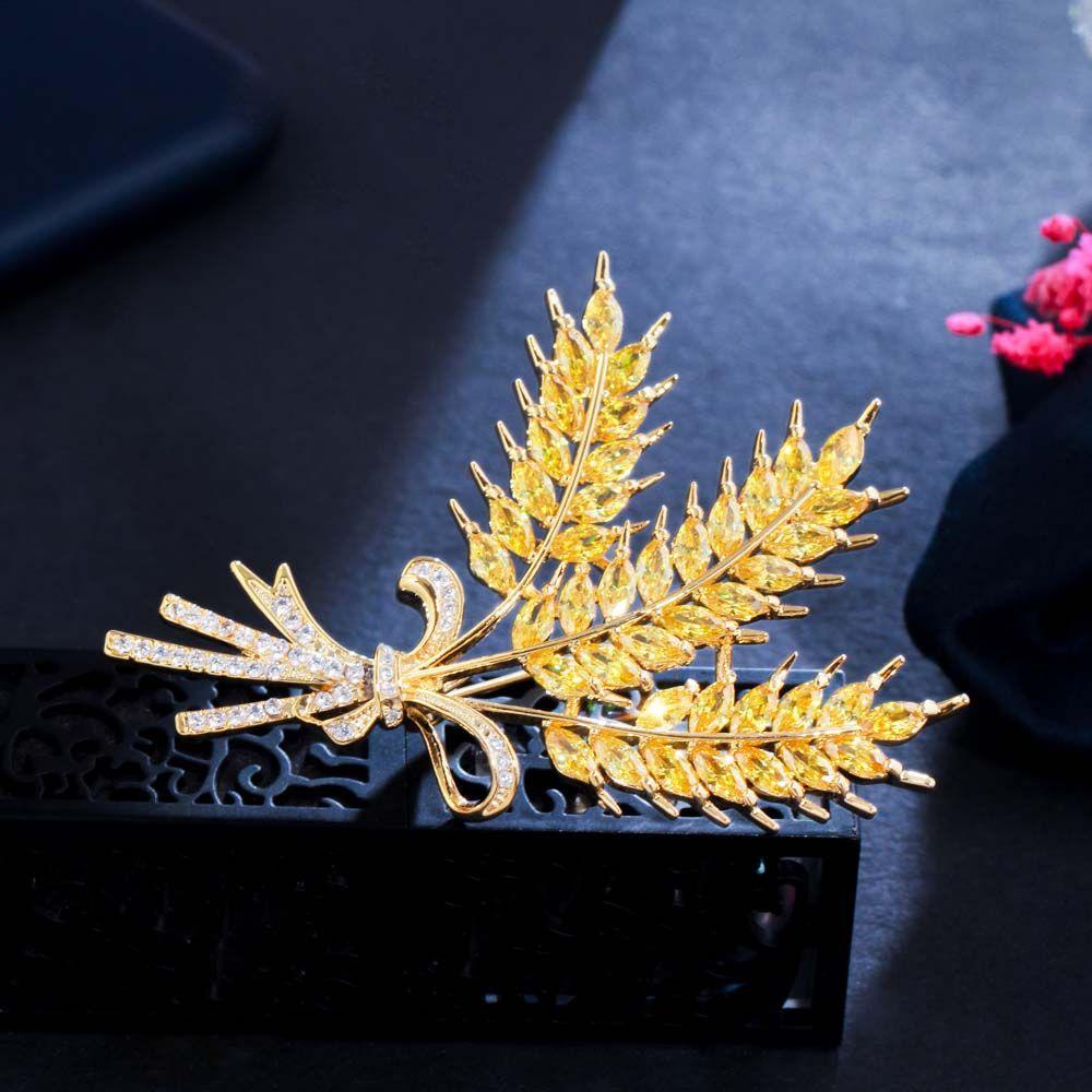 Unique Female For Suit Male Zircon Enamel Badges Korean Style Pin Wheat Brooches Banquet Jewelry
Unique Female For Suit Male Zircon Enamel Badges Korean Style Pin Wheat Brooches Banquet Jewelry