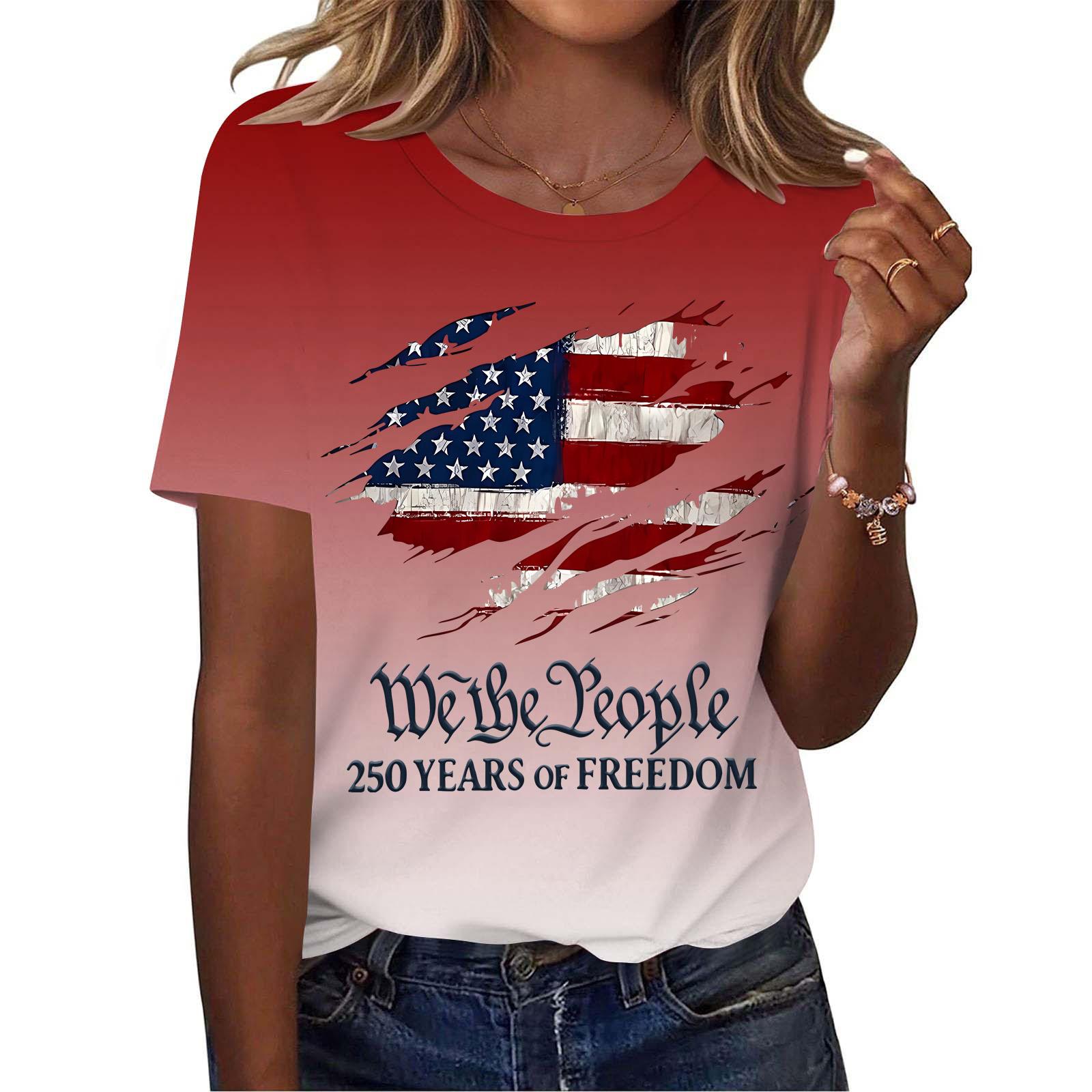 Women’s Casual Short Sleeve Graphic Top with Printed Lettering and Distressed Flag Design for Everyday Wear XXL червоний
Women’s Casual Short Sleeve Graphic Top with Printed Lettering and Distressed Flag Design for Everyday Wear XXL червоний