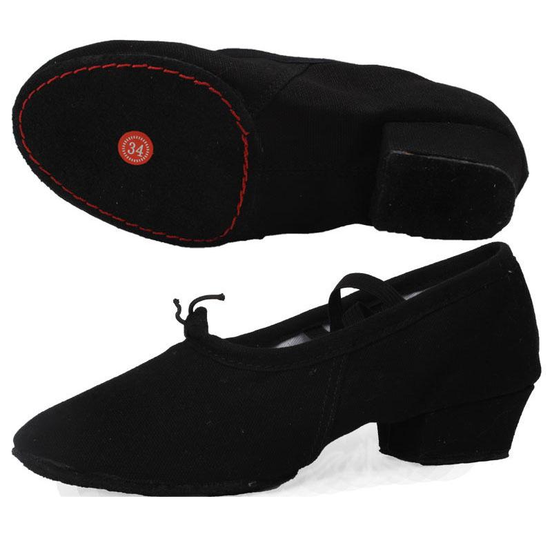 Женщины Танцы Румба Вальс Выпускной Бальный зал Латиноамериканские танцы Балет Танцы Одиночные Танцы Обувь Для Девочек Балетки 39 чёрный