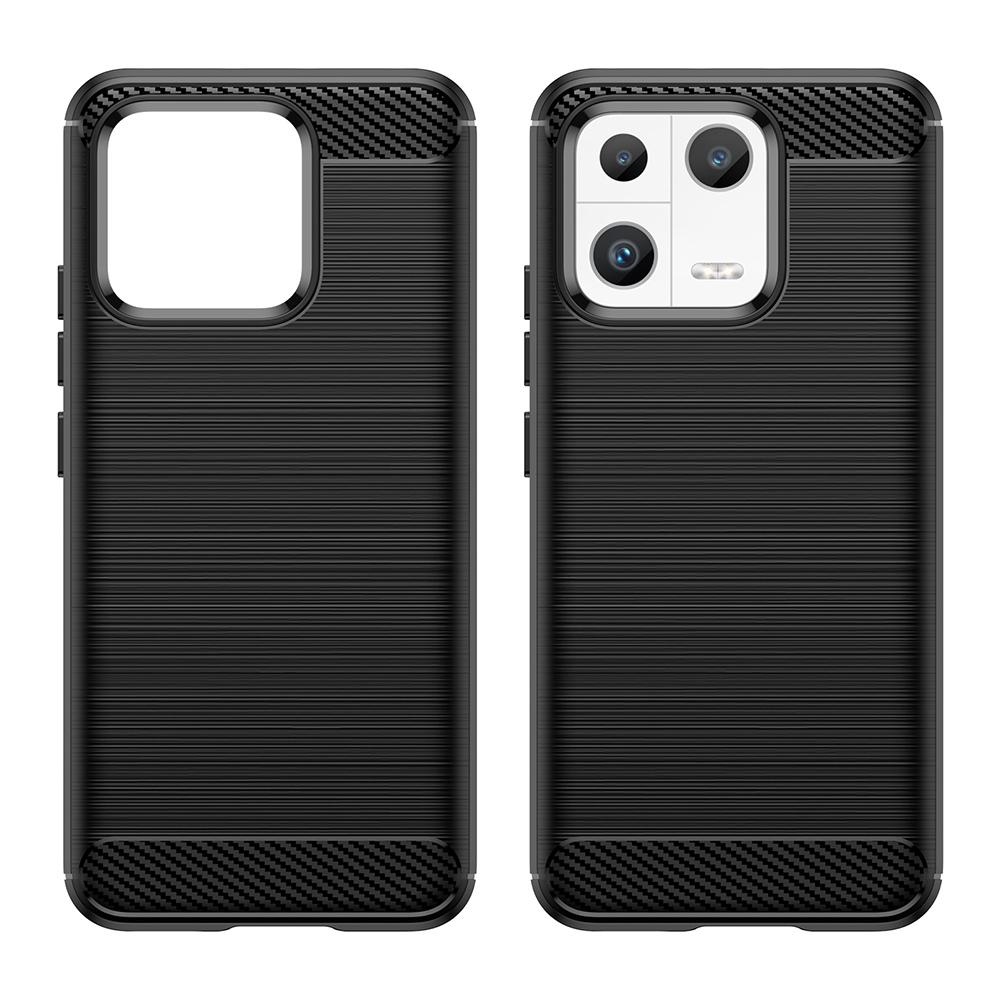 For Xiaomi 13 Carbon Fiber Texture TPU Phone Cover Brushed Anti-scratch Mobile Phone Case Black 
For Xiaomi 13 Carbon Fiber Texture TPU Phone Cover Brushed Anti-scratch Mobile Phone Case Black