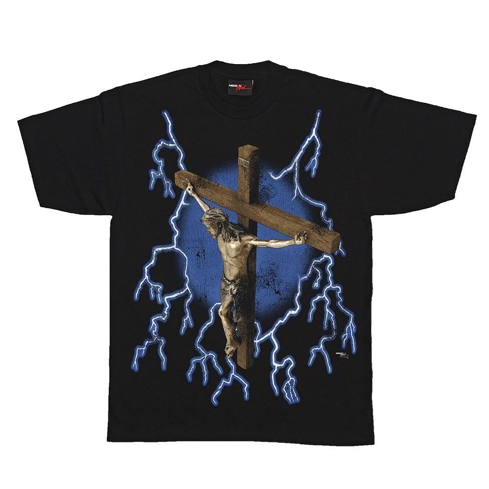 Lightning Strikes Jesus American Thunder T-Shirt Gildan Unisex S
Lightning Strikes Jesus American Thunder T-Shirt Gildan Unisex S