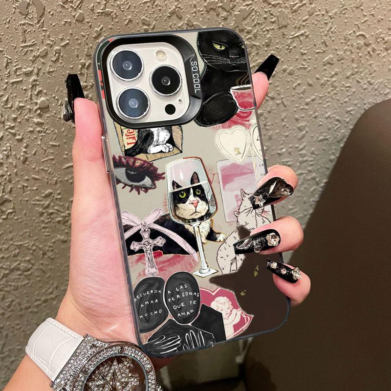 New Cute Black Cat Graphic Montage Laser Phone Case For iPhone 17 15 16 Pro Max Plus 14 13 12 Mini 11 Pro Max Shockproof Cover iphone 16
New Cute Black Cat Graphic Montage Laser Phone Case For iPhone 17 15 16 Pro Max Plus 14 13 12 Mini 11 Pro Max Shockproof Cover iphone 16