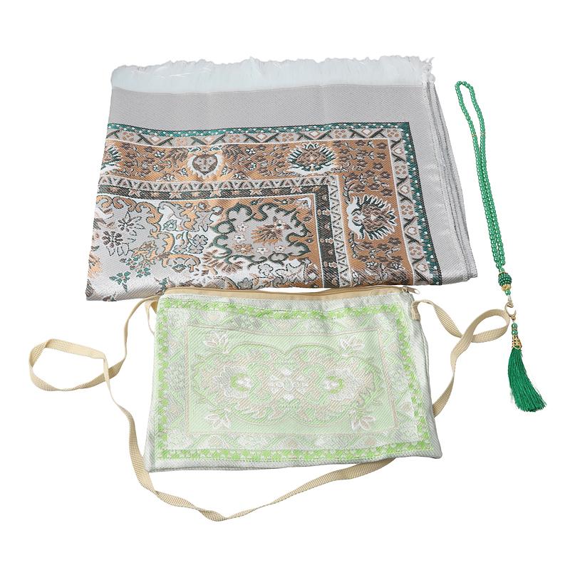 3pcs/set Travel Prayer Mat Middle East Prayer Mat Set Muslim Beads Islamic Gift Jacquard Pattern Mat Exquisite 70x110cm 70*110 зелений
3pcs/set Travel Prayer Mat Middle East Prayer Mat Set Muslim Beads Islamic Gift Jacquard Pattern Mat Exquisite 70x110cm 70*110 зелений