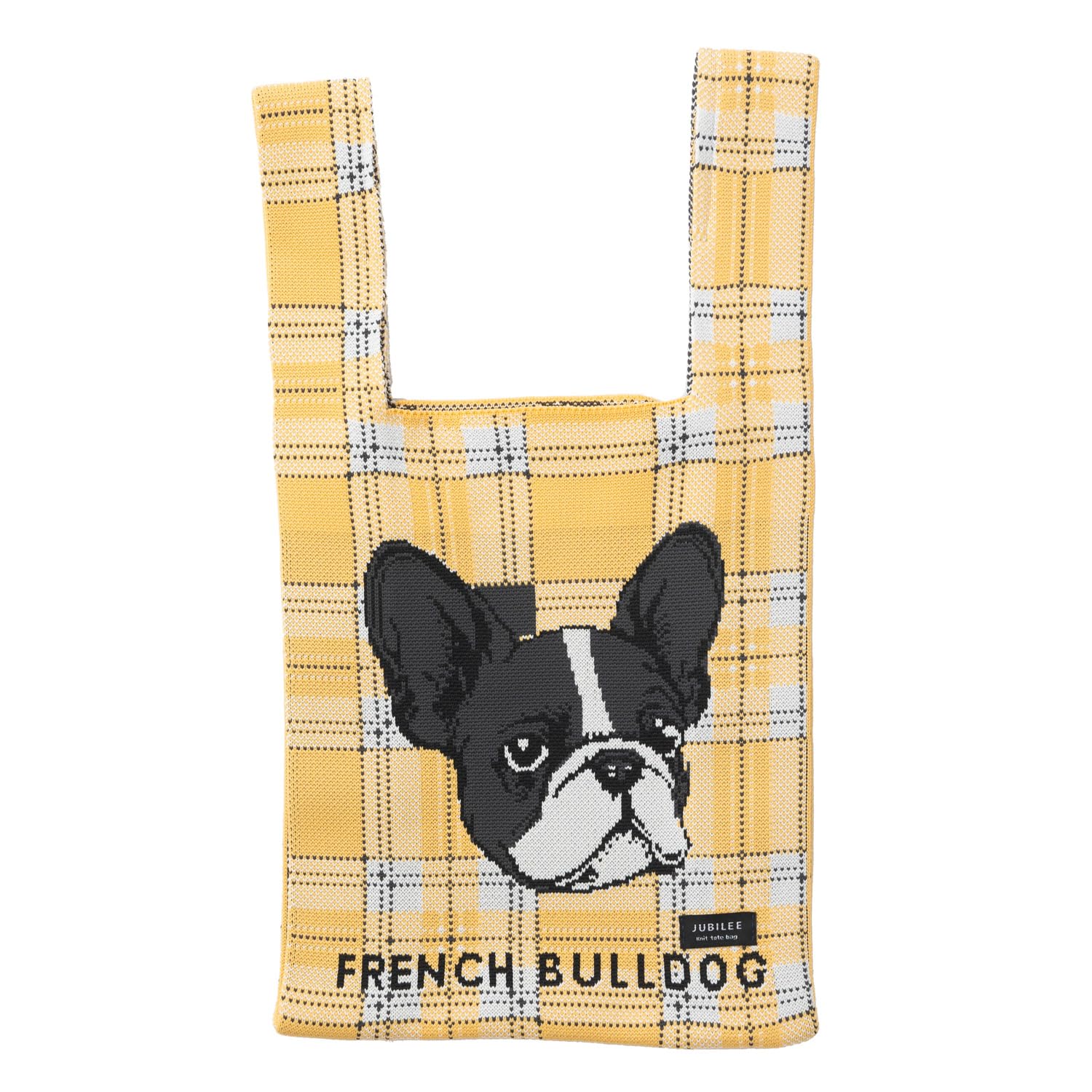 Knitted tote bag with a dog design, mini size, knit material, market bag
Knitted tote bag with a dog design, mini size, knit material, market bag