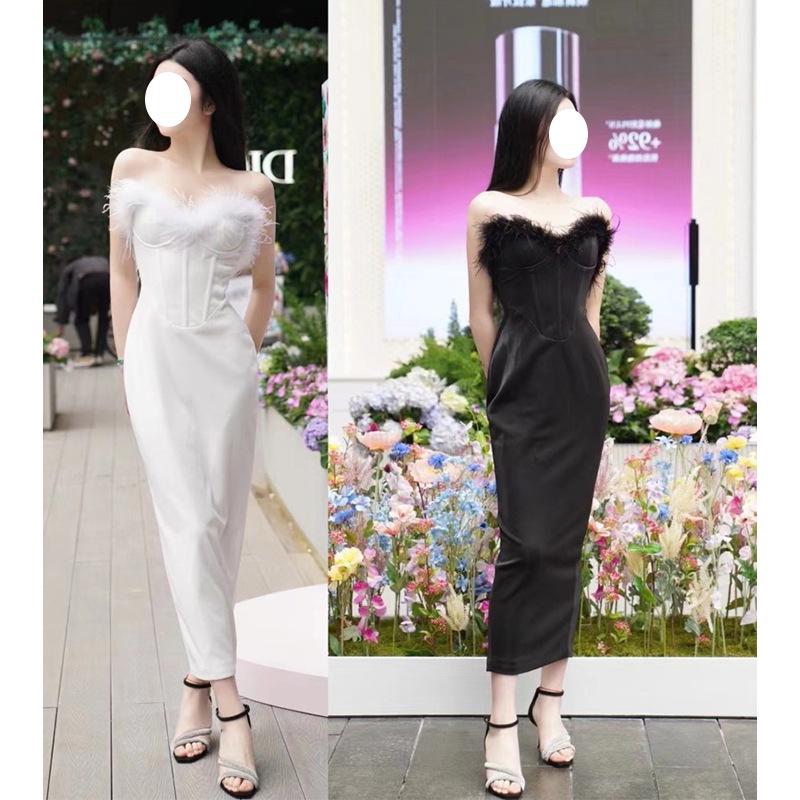Feather Tube Top French-Style Celebrity-Inspired Slimming Evening Dress for Women Small белый
Feather Tube Top French-Style Celebrity-Inspired Slimming Evening Dress for Women Small белый