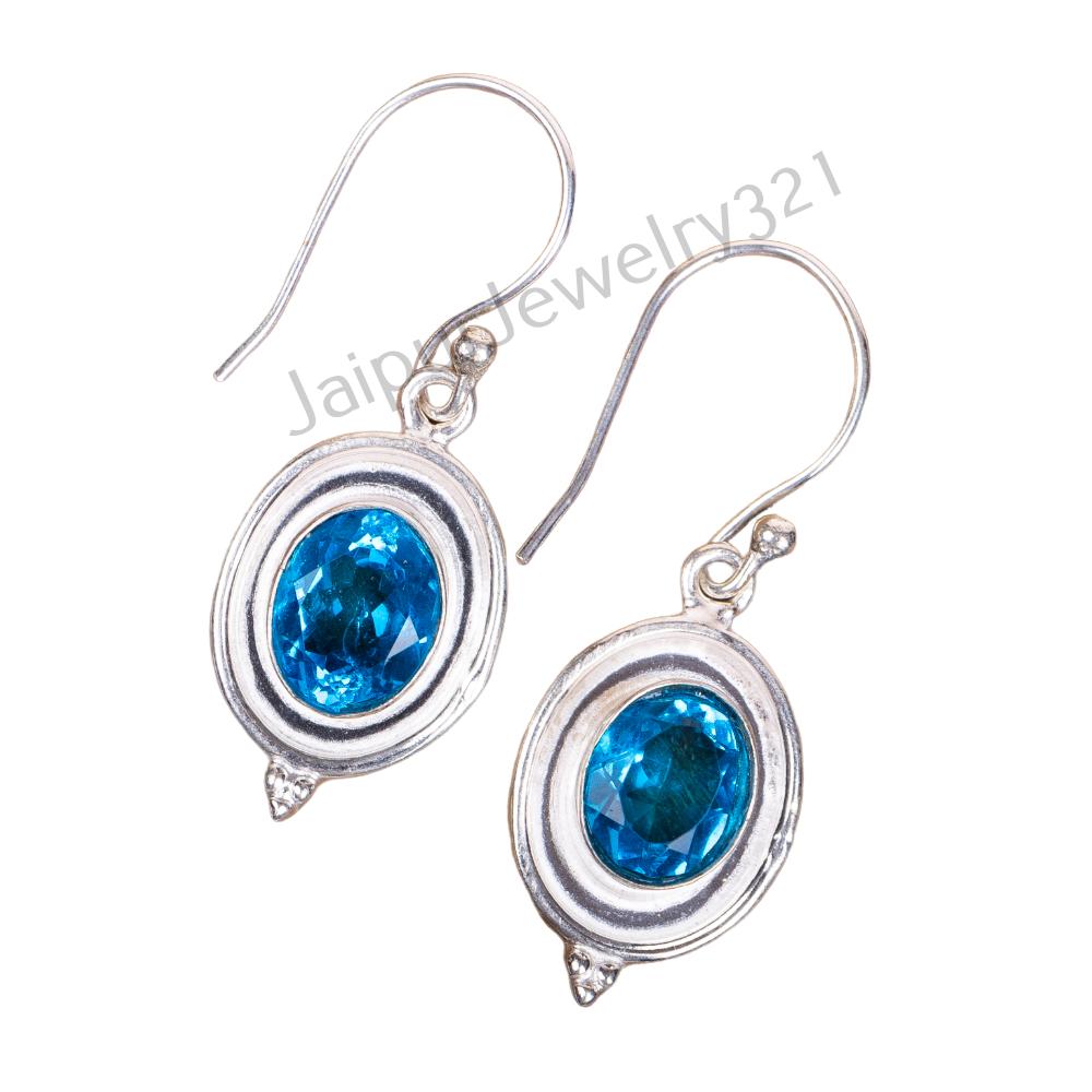 Natural Swiss Blue Topaz Gemstone 925 Sterling Silver Earrings 1.50 For Women EE-1-7
Natural Swiss Blue Topaz Gemstone 925 Sterling Silver Earrings 1.50 For Women EE-1-7