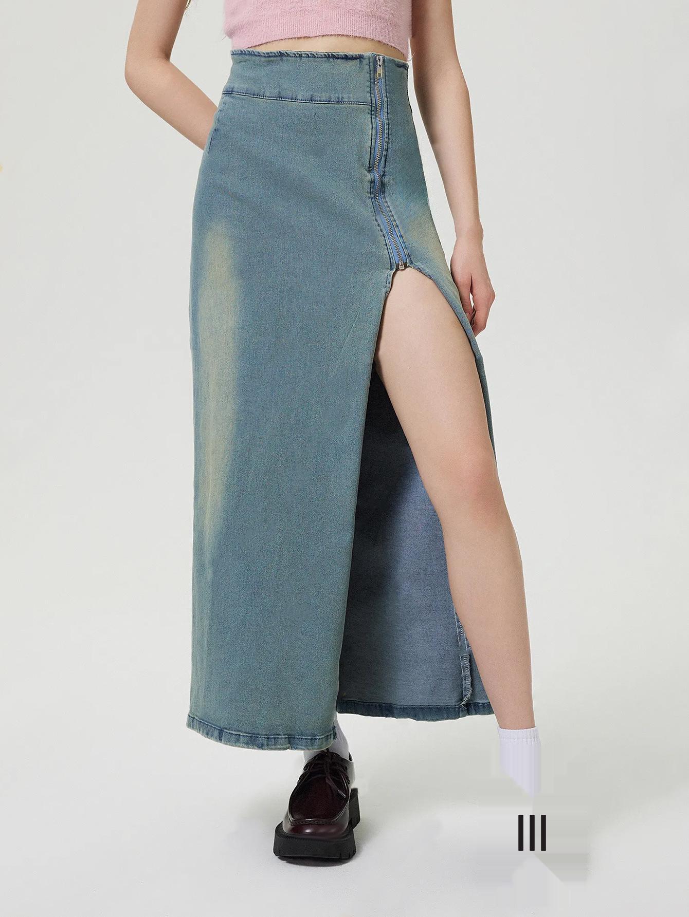 Женская модная повседневная джинсовая миди-юбка с разрезом Medium синий
Женская модная повседневная джинсовая миди-юбка с разрезом Medium синий