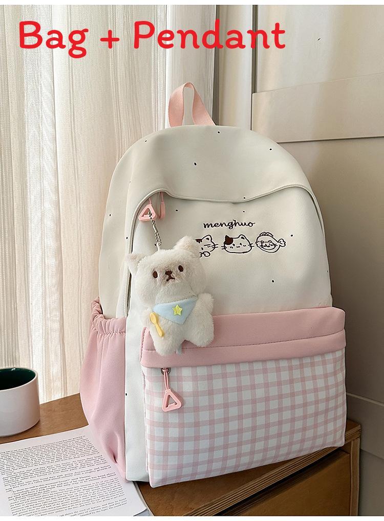 Plaid Backpack For School With Fabric And Padded Shoulder Straps рожевий
Plaid Backpack For School With Fabric And Padded Shoulder Straps рожевий