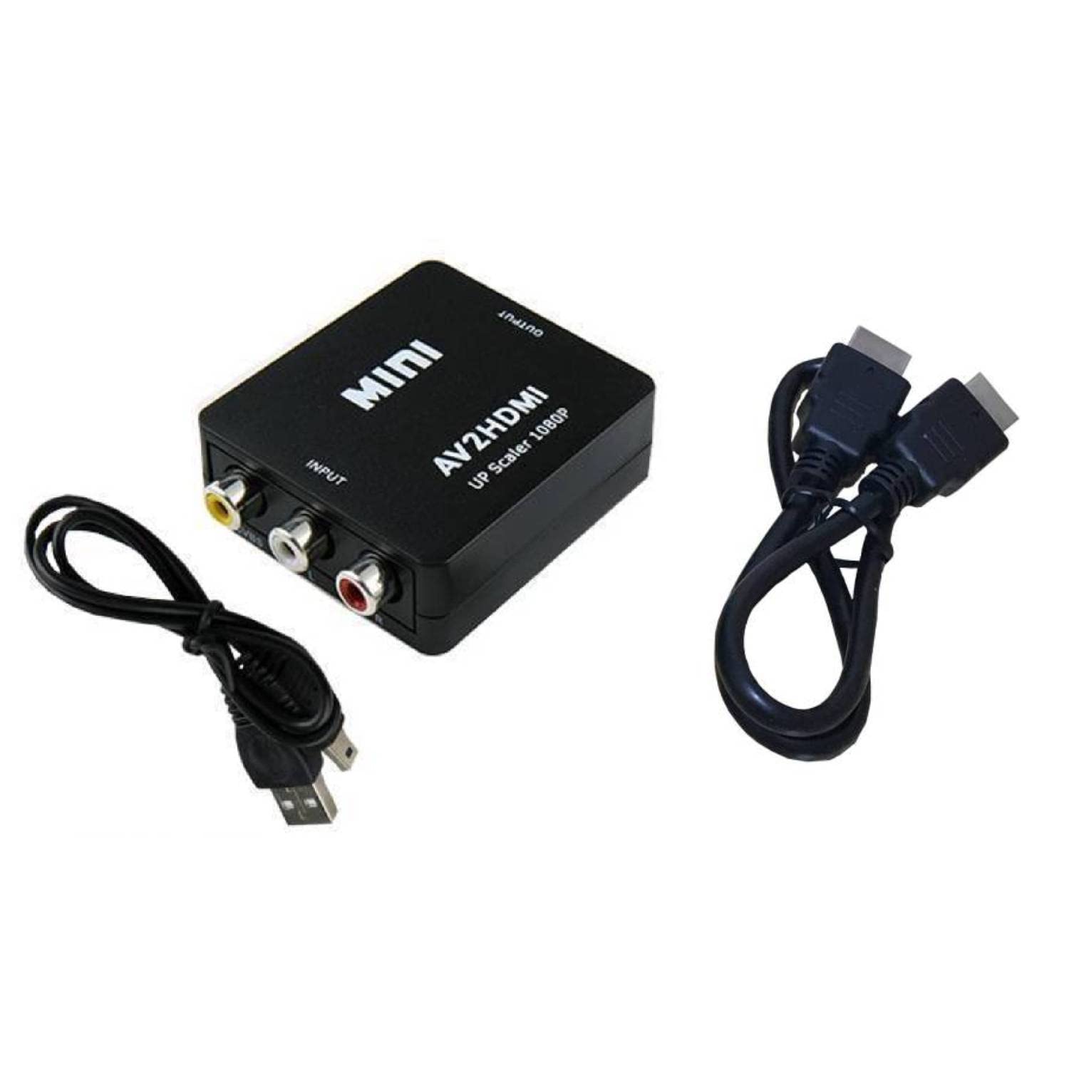 Конвертер RCA в HDMI Конвертер AV Конвертер AV в HDMI с USB-кабелем Совместим с 3-цветным кабелем 1080p/720p (Черный+HDMI0.5m)
Конвертер RCA в HDMI Конвертер AV Конвертер AV в HDMI с USB-кабелем Совместим с 3-цветным кабелем 1080p/720p (Черный+HDMI0.5m)