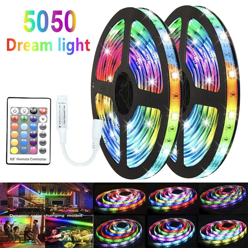Светодиодная лента RGB 5050 SMD RF, 24 клавиши, пульт дистанционного управления, 12 В, полный комплект с вилкой
Светодиодная лента RGB 5050 SMD RF, 24 клавиши, пульт дистанционного управления, 12 В, полный комплект с вилкой