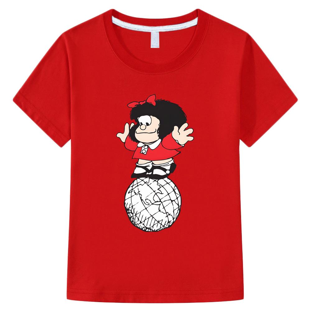 Summer new style 100% Cotton T-shirt Mafalda Comic Boy Cartoon Print Tops Kids Clothes Girls One Piece Print Anime O-neck Tees Cute T-shirt 100 червоний
Summer new style 100% Cotton T-shirt Mafalda Comic Boy Cartoon Print Tops Kids Clothes Girls One Piece Print Anime O-neck Tees Cute T-shirt 100 червоний