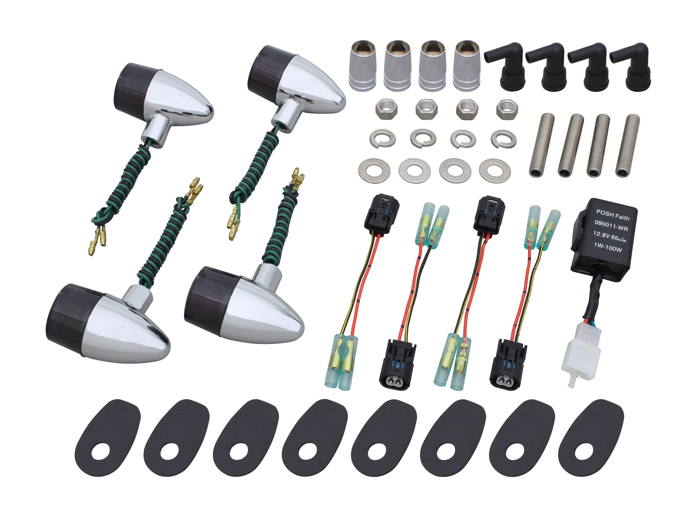 POSH FAITH Motorcycle Accessories Turn Signal Kit Classic Bullet Type Turn Signal Model Specific Kit Z650RS Chrome Lens Z900RS/CAFE (18-25) (22-24)
POSH FAITH Motorcycle Accessories Turn Signal Kit Classic Bullet Type Turn Signal Model Specific Kit Z650RS Chrome Lens Z900RS/CAFE (18-25) (22-24)