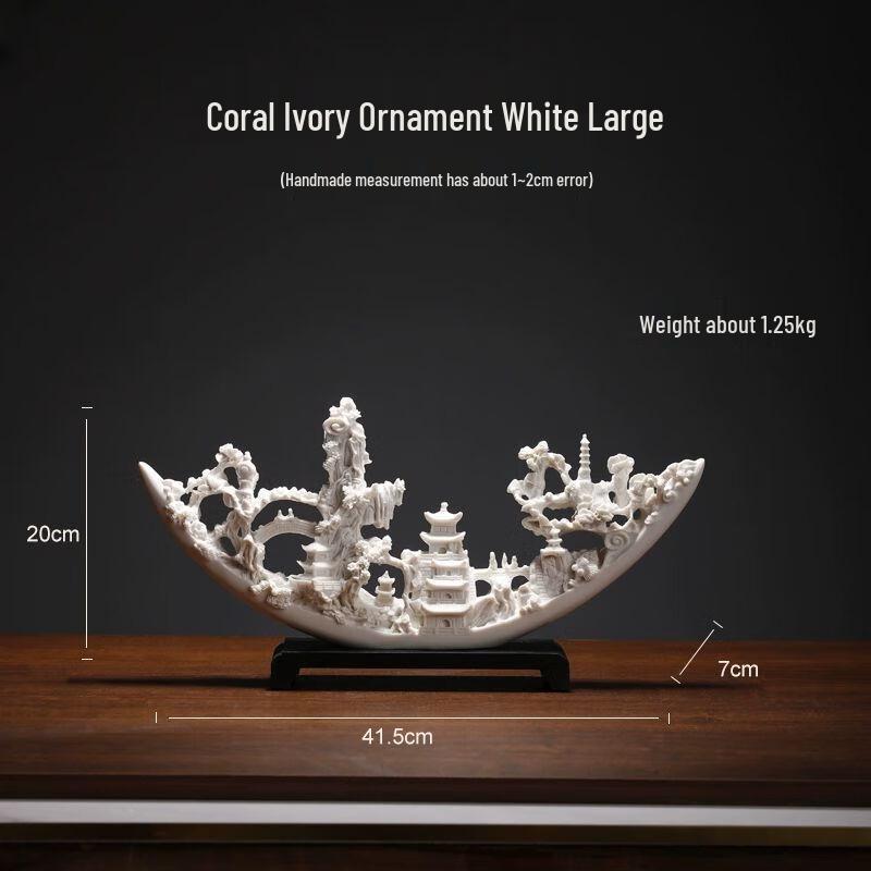 Chinese Style Faux Ivory Resin Ornament
Chinese Style Faux Ivory Resin Ornament