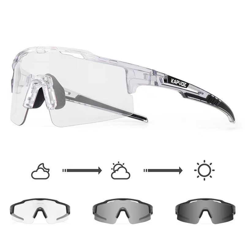 kapvoe Photochromic mountain bike cycling glasses for outdoor sports, windproof and dazzling for men and women TK75-PH-1L-51
kapvoe Photochromic mountain bike cycling glasses for outdoor sports, windproof and dazzling for men and women TK75-PH-1L-51