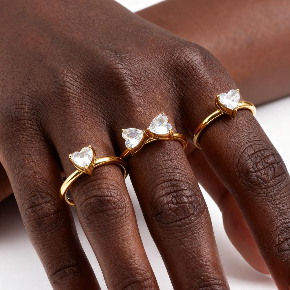 3pcs Set Stainless Steel Heart Bowtie Stackable Ring, Women s 18k Gold Plated PVD Rhinestone Luxury Jewelry Ring Size 08
3pcs Set Stainless Steel Heart Bowtie Stackable Ring, Women s 18k Gold Plated PVD Rhinestone Luxury Jewelry Ring Size 08