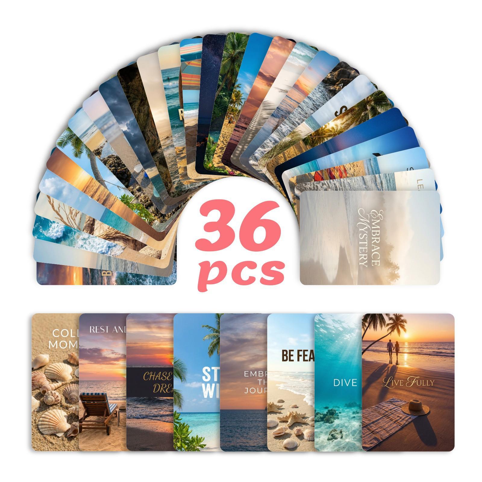 36 Beach Scenic Inspirational Cards, Ocean Wind Positive Energy Encouragement Cards Summer Vacation Blessings Greeting Cards RXHB0470
36 Beach Scenic Inspirational Cards, Ocean Wind Positive Energy Encouragement Cards Summer Vacation Blessings Greeting Cards RXHB0470
