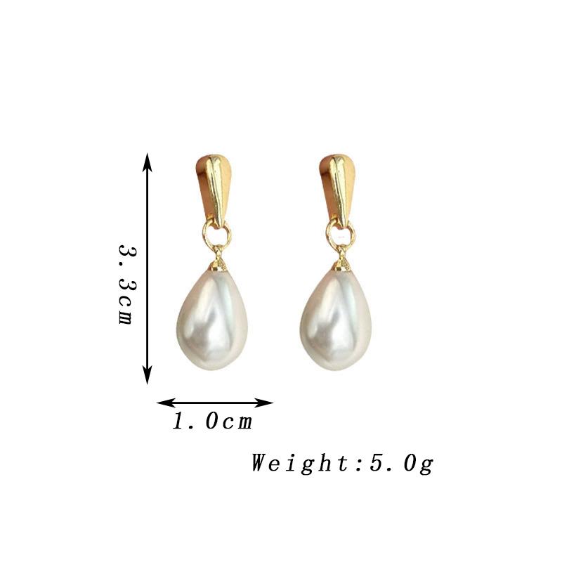 White Imitation Pearl Water Droplrt Dangle Earrings for Women Golden Metal Geometry Drop Earrings Party Retro Elegant Zircon
White Imitation Pearl Water Droplrt Dangle Earrings for Women Golden Metal Geometry Drop Earrings Party Retro Elegant Zircon