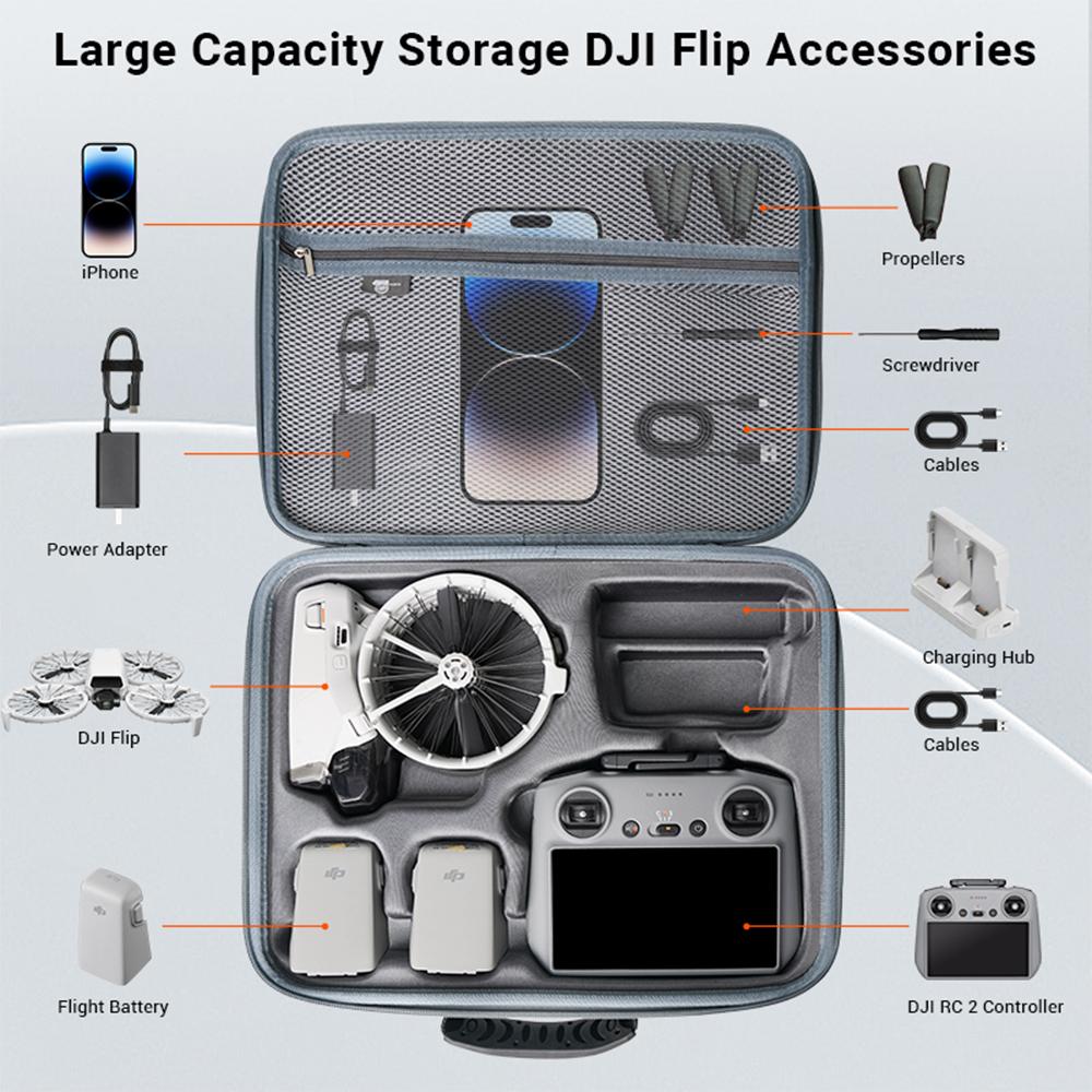Storage Bag For DJI Flip RC N3/RC 2 Portable Carrying Case Waterprooof Protection Box Handbag For DJI Flip Drone Accessories
Storage Bag For DJI Flip RC N3/RC 2 Portable Carrying Case Waterprooof Protection Box Handbag For DJI Flip Drone Accessories