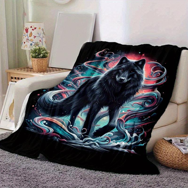 1pc Wolf Printing Lightweight Flannel Blanket, Comfortable and Warm Blanket, for Camping Sofa Bed and Couch Office, in All Seasons 130cmx150cm
1pc Wolf Printing Lightweight Flannel Blanket, Comfortable and Warm Blanket, for Camping Sofa Bed and Couch Office, in All Seasons 130cmx150cm