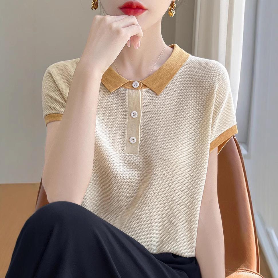 Женская футболка Tencel Colorblock Polo Collar с коротким рукавом и контрастным принтом – стильный, свободный, летний топ, который омолаживает Extra Large
Женская футболка Tencel Colorblock Polo Collar с коротким рукавом и контрастным принтом – стильный, свободный, летний топ, который омолаживает Extra Large