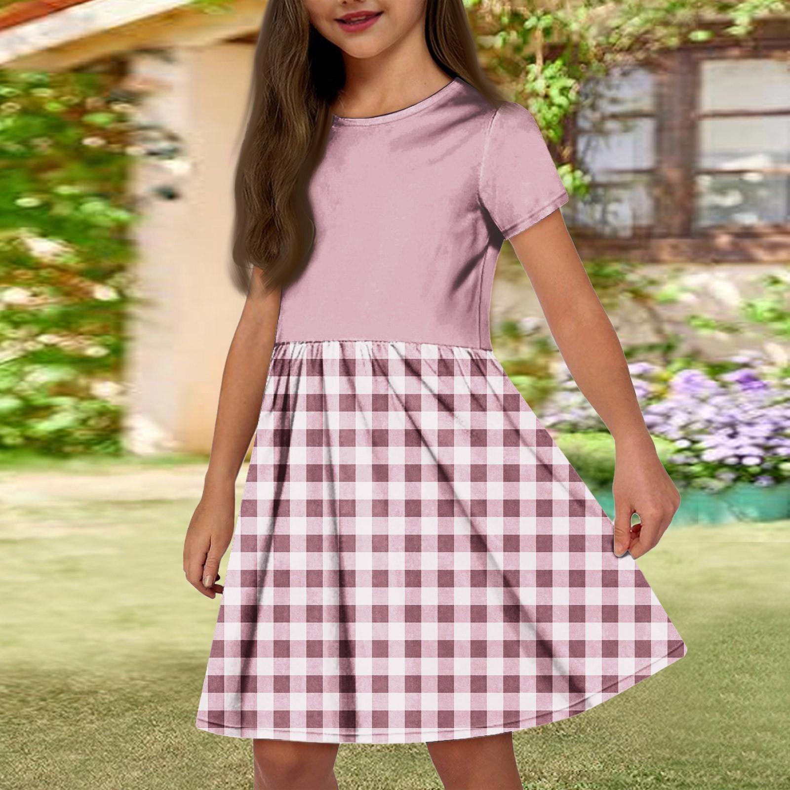 Girl Summer Dress Color & Print Sleeveless Dress With Pocket Casual Dress Shorts Sleeve Party Dress 160 рожевий
Girl Summer Dress Color & Print Sleeveless Dress With Pocket Casual Dress Shorts Sleeve Party Dress 160 рожевий