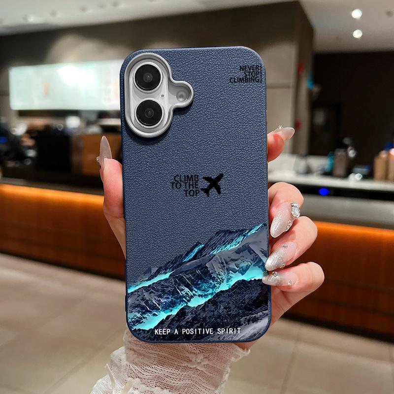 Протиударний тонкий чохол з принтом гори та літака для iPhone 16 15 Pro Max 14 Pro 13 12 11 з текстурою шкіри, м який матовий чохол з ТПУ iPhone 15 синій
Протиударний тонкий чохол з принтом гори та літака для iPhone 16 15 Pro Max 14 Pro 13 12 11 з текстурою шкіри, м який матовий чохол з ТПУ iPhone 15 синій