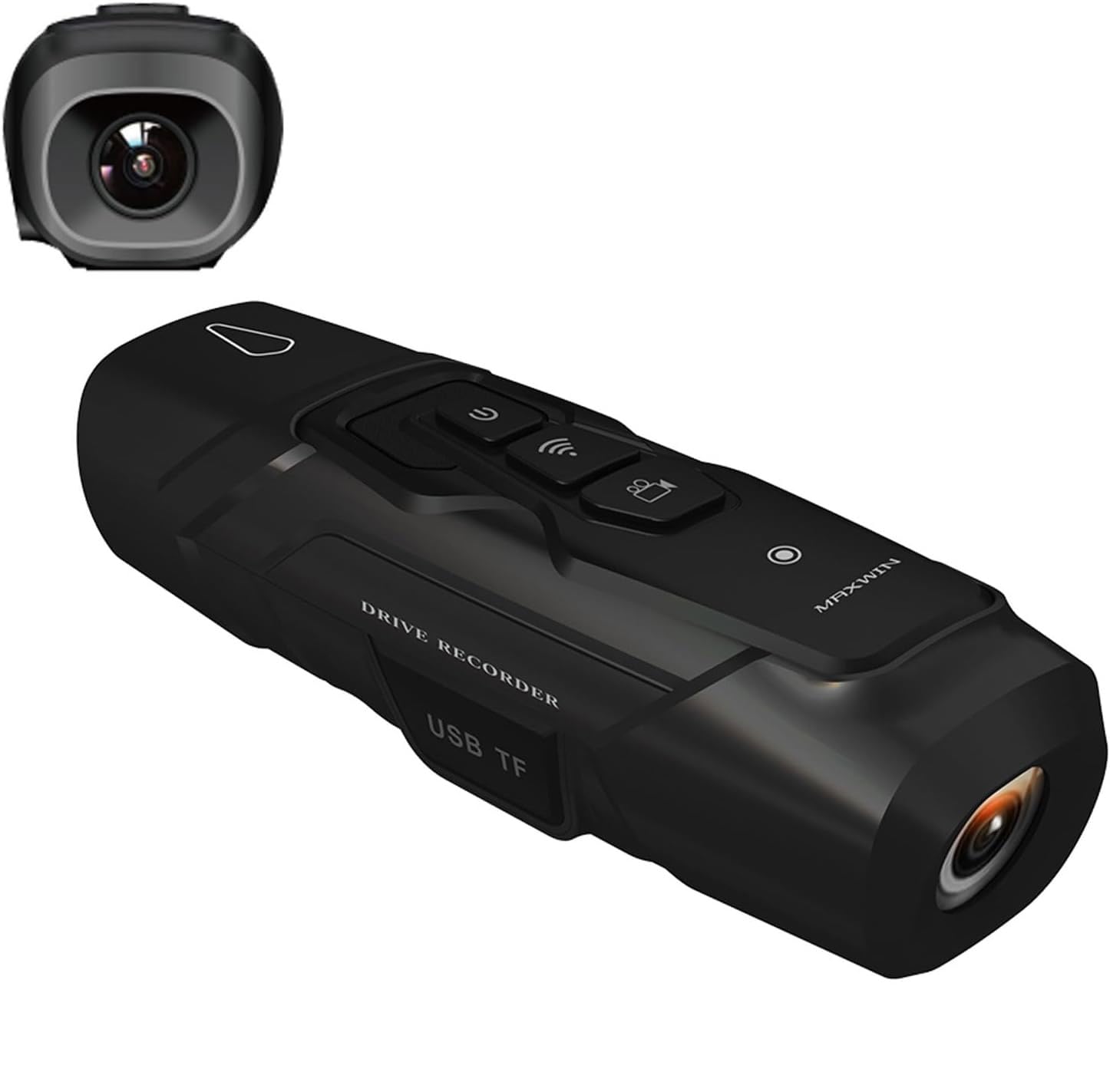 MAXWIN Drive Recorder Мотоцикл Велосипед 2 передні та задні камери Одночасний запис WiFi 2 мільйони пікселів Full HD Світлодіодний сигнал Сумісний IPX4 чорний
MAXWIN Drive Recorder Мотоцикл Велосипед 2 передні та задні камери Одночасний запис WiFi 2 мільйони пікселів Full HD Світлодіодний сигнал Сумісний IPX4 чорний