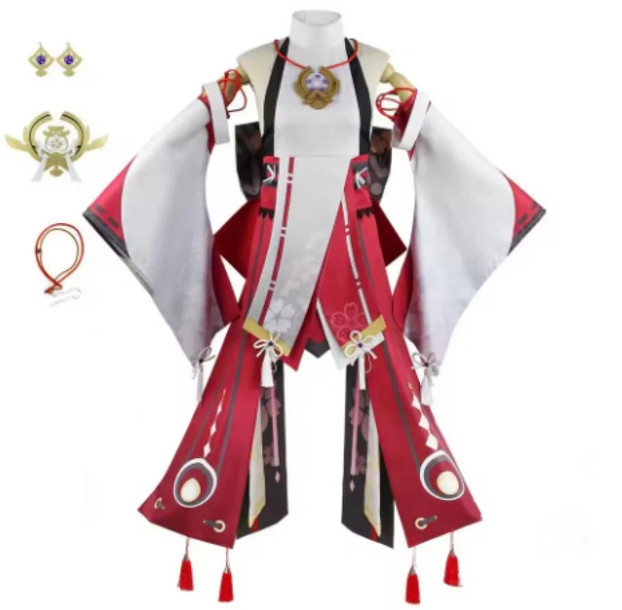 Halloween Yae Miko Cosplay Costume Impact Uniform Wig Cosplay Anime Chinese Style Halloween Costumes for Women Game XL
Halloween Yae Miko Cosplay Costume Impact Uniform Wig Cosplay Anime Chinese Style Halloween Costumes for Women Game XL