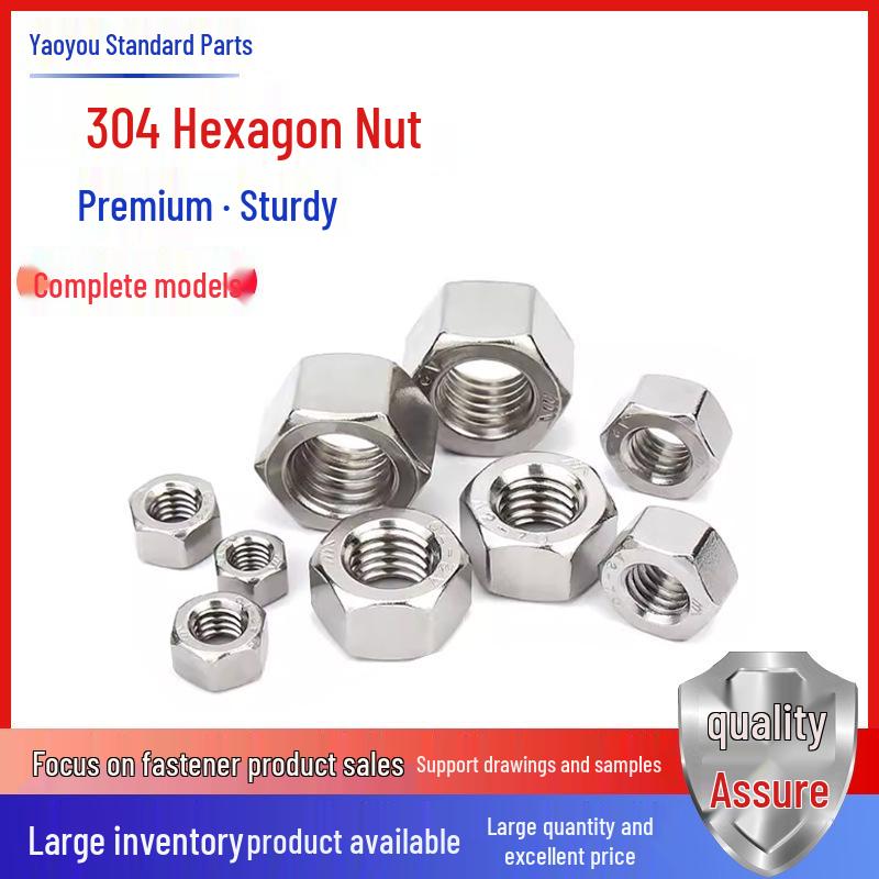 304 Stainless Steel Hex Nut DIN933, M3-M100 Model M12
304 Stainless Steel Hex Nut DIN933, M3-M100 Model M12